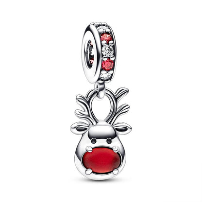 ✨ 925 Silver Christmas Charms – 🍪 Gingerbread, 🦌 Elk & ⛄ Snowman | Pandora-Style Bracelet Compatible