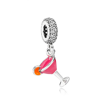 ✨ 925 Silver DIY Charms – 🎈 Hot Air Balloon, 💖 Mother & Daughter Hearts, 💗 Pink Murano Glass | Pandora-Style Bracelet Compatible