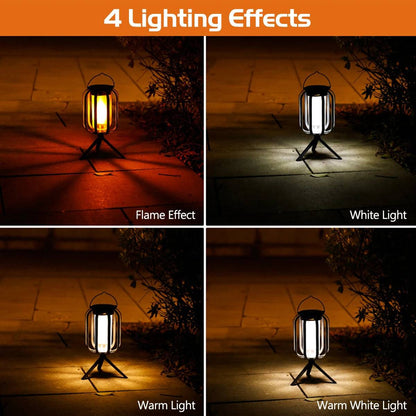 🔥 Flickering Firelight Lantern ✨🌧️ Wireless & Weatherproof Magic for Outdoors! 🌲🏕️