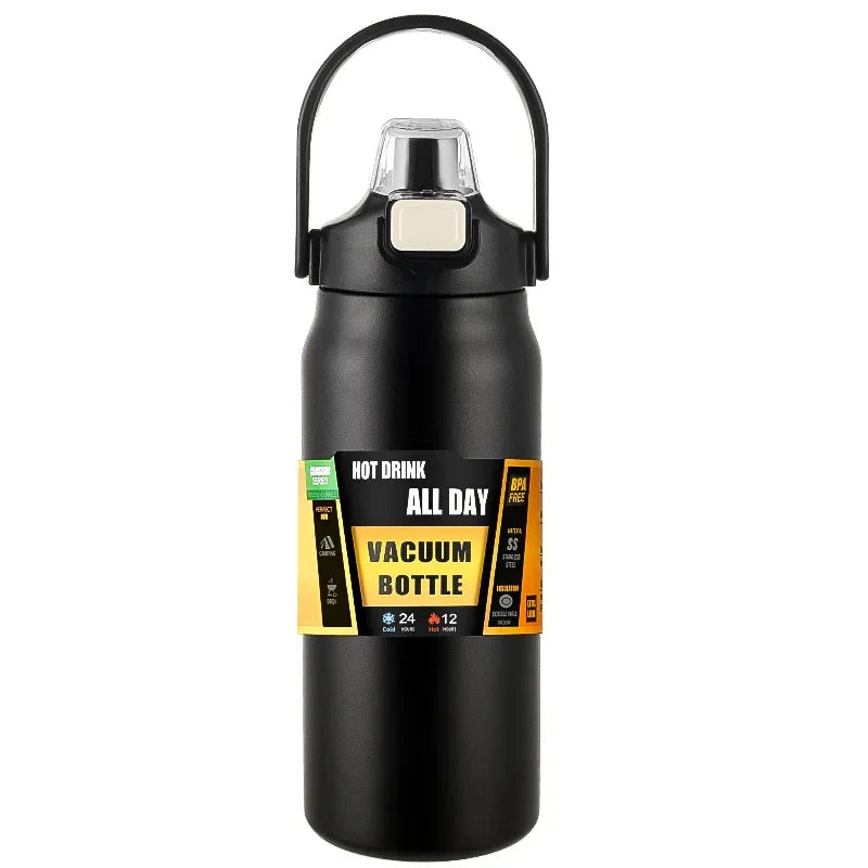 🥤 500ml Stainless Steel Insulated Water Bottle with One-Click Pop-Up Straw Lid