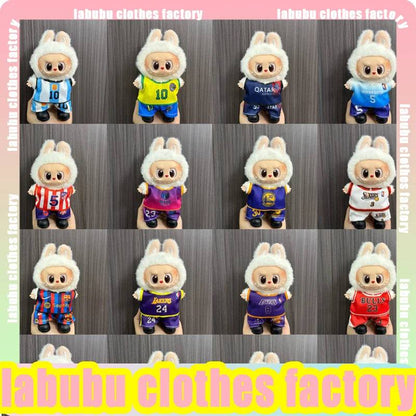 Labubu Anime Sports Jersey – Clothes for 15/17cm V1 & V2 Dolls