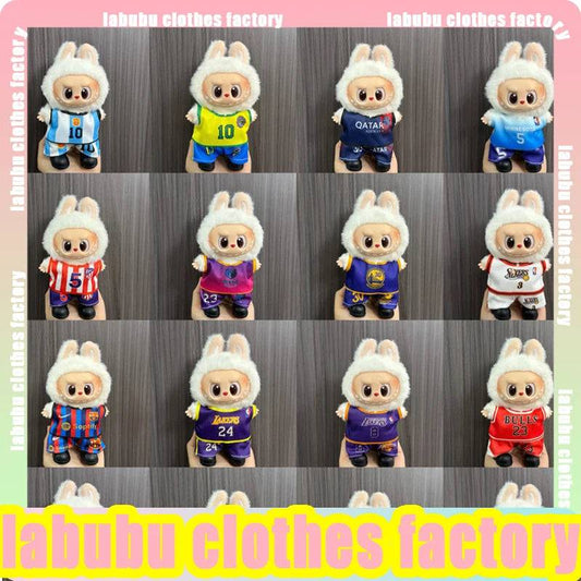 Labubu Anime Sports Jersey – Clothes for 15/17cm V1 & V2 Dolls