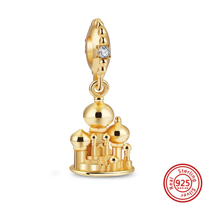 ✨ 925 Silver Gold-Plated Charms – ✨ Sparkling Dangle Beads | Pandora-Style Bracelet Compatible