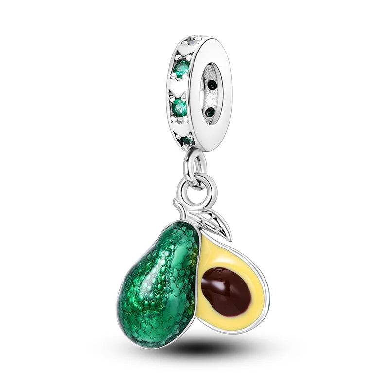 ✨ 925 Silver Strawberry & Cherry Charms – Fruit Series Beads | Pandora-Style Bracelet Compatible