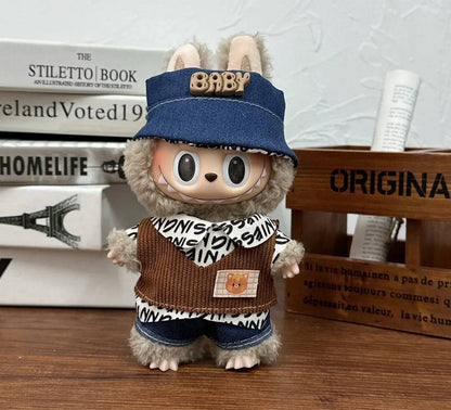 Labubu 17cm Plush Toy Clothes – Multiple Styles Trendy Outfit Set