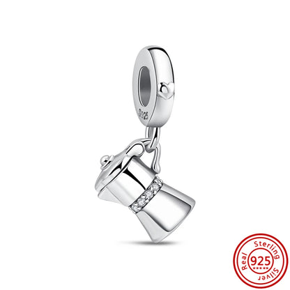 ✨ 925 Sterling Silver Ocean Charms – 🌙 Moon, ⭐ Star, ☀️ Sun & 💧 Blue Beads | Pandora-Style Bracelet Compatible