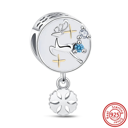 ✨ Winter Charms – ❄️ Snowflake, ⛄ Snowman, 🏠 Snowy House & 🎩 Hat | Pandora-Style Bracelet Compatible