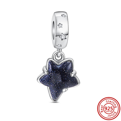✨ 925 Silver Purple Charms – ❤️ Heart-Shaped Stone & 🕷️ Spider | Pandora-Style Bracelet Compatible