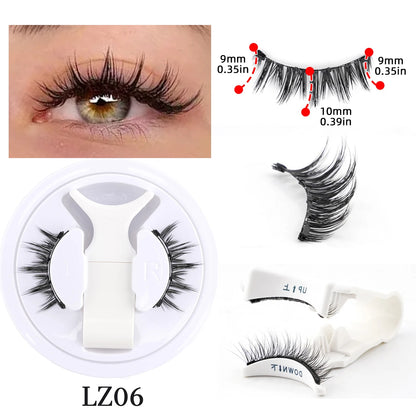 Handmade Fluffy Faux Mink Magnetic Eyelashes & Tweezer Set – Reusable Natural False Lashes