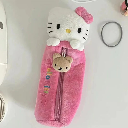 Kawaii Pink Hello Kitty Pencil Bag – Cute Cat Stationery Box for Girls