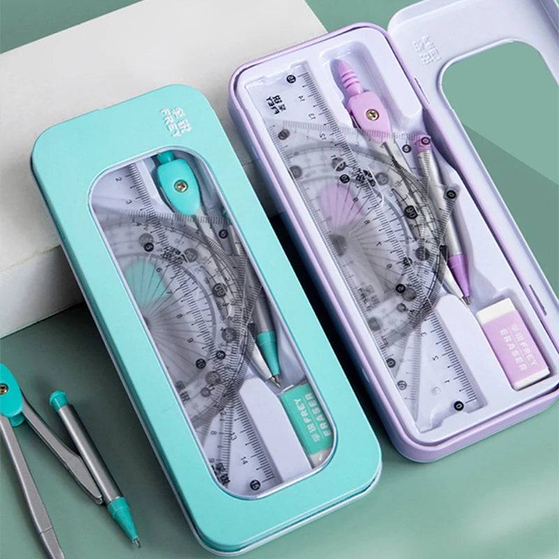🎓 Multi-function Geometric Drawing Ruler – Transparent