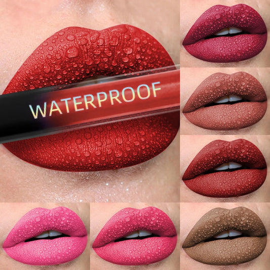 💄 Flüssiger Lippenstift in 19 Farben, matt und samtig 💋 | Wasserfester, langanhaltender Lipgloss – Nude, Rot, Schwarz und mehr 🌈