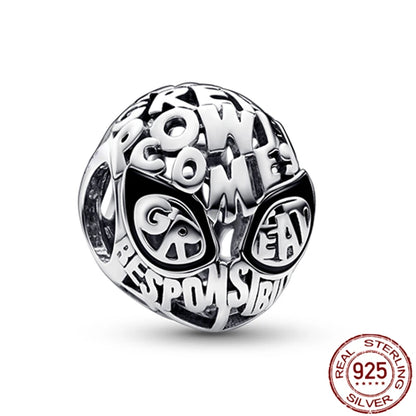✨ 925 Silver Marvel Charms – 🕷️ Deadpool & 🐺 Wolverine | Pandora-Style Bracelet Compatible