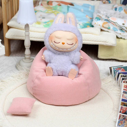 Mini Sofa Bed for Labubu Doll – Cute V1/V2/V3 Plush Accessory & Gift