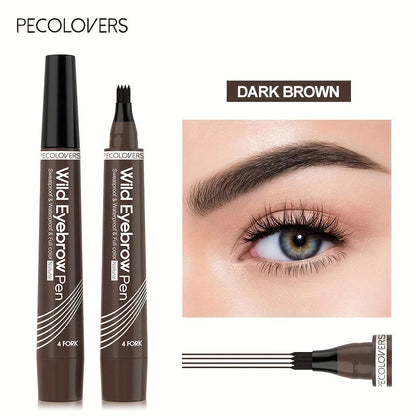 🌈 Waterproof 6-Color Eyebrow Tattoo Pen ✍️ 4 Split Tip Liquid Eyebrow Pencil 🖤 Floral Beauty Store