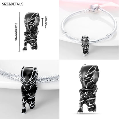 ✨ 925 Silver Marvel Charms – 🕷️ Deadpool & 🐺 Wolverine | Pandora-Style Bracelet Compatible