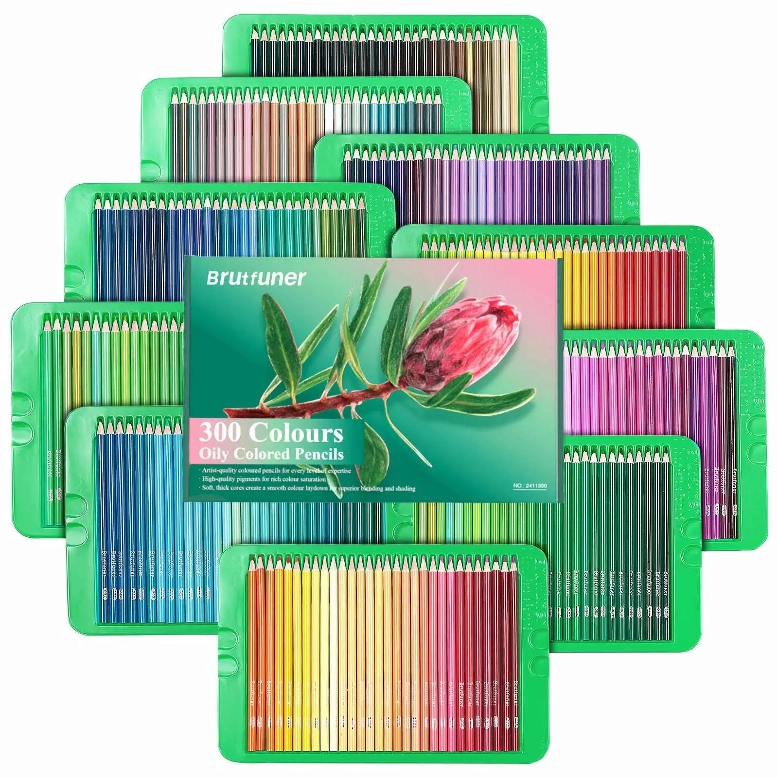 🎨🖍️✨ Brutfuner 300-Piece Oil-Based Colored Pencil Set – Ultimate Drawing & Doodling Kit!