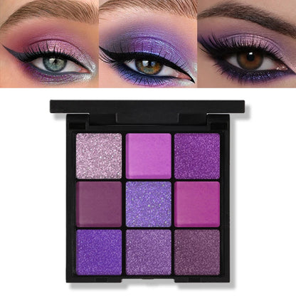 ✨ 9-Color Pearly Matte Eyeshadow Palette – Vibrant & Long-Lasting ✨