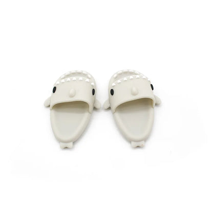 Labubu Shark Slippers – Cute Mini Beach Shoes for 15/17cm Dolls
