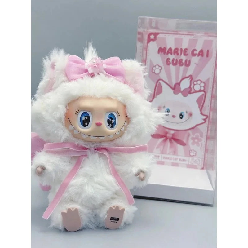 2025 Kawaii Cat Onesie – Labubu Doll Clothes for 17cm V1 V3 Vinyl Figures