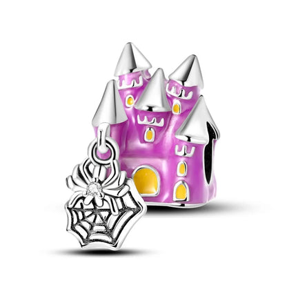✨ 925 Sterling Silver Halloween Charms – 🧙‍♀️ Witch, 💀 Skeleton, 👻 Ghost & 🎃 Pumpkin | Pandora-Style Bracelet Compatible