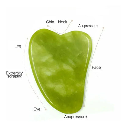 🌿 Jade Roller Massager for Face, Body, Back, Foot Massage - Facial Lifting, Anti-Wrinkle Double-End Gua Sha Jade Stone