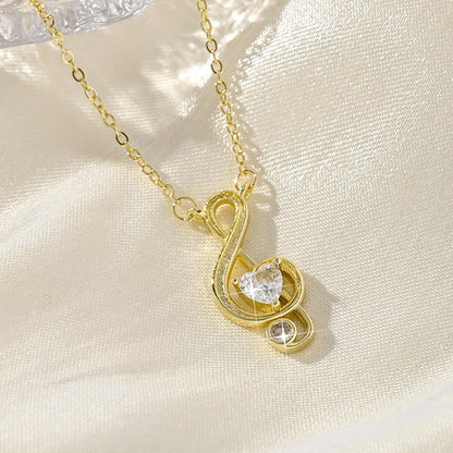 Music Note Pendant Necklace – Elegant Gift for Her