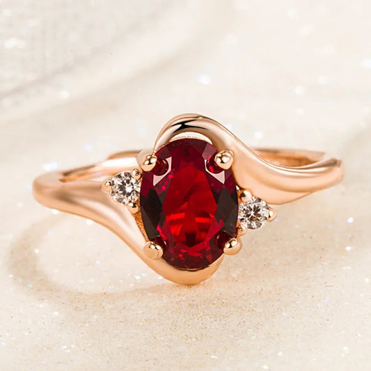 💍✨ Silver Ruby Ring – Adjustable Classic Elegance ✨❤️
