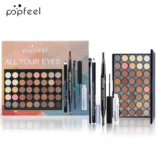 Eye Makeup Set – Complete Eye Shadow Palette, Eyeliner, Mascara & Eyebrow Pencil – Perfect Gift for Mother’s Day